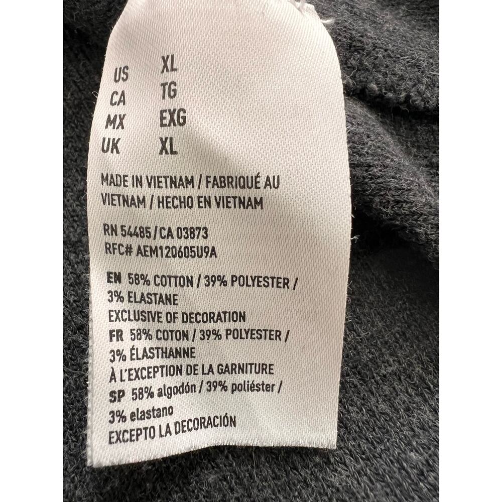American Eagle Crewneck Sweatshirt Rolled Hem Navy XL Say Yes - Picture 8 of 9